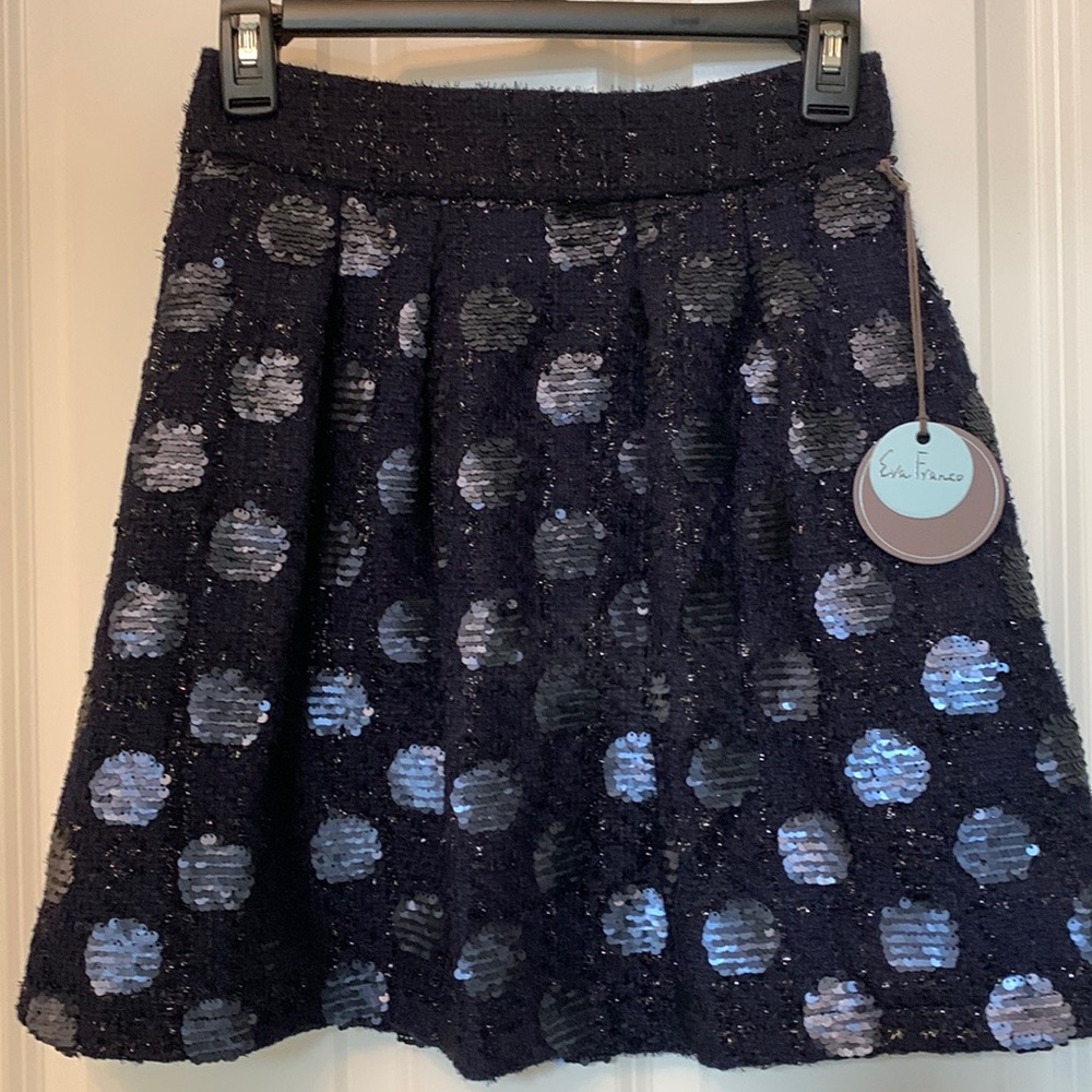 Eva Franco Navy Blue Skirt